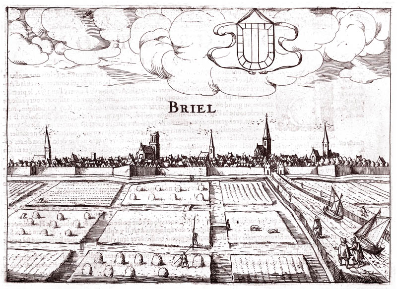 Gezicht op Briele 1613 Guiccardini